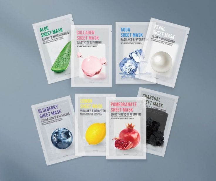 Eunyul Korean Pack OF 8 Facial Skin Mask Sheets
